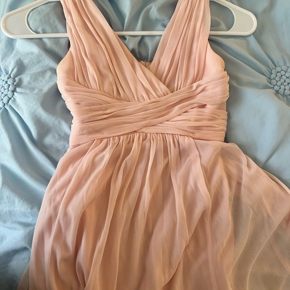Girls sz 8 David’s Bridal Petal Pink wedding gown dress - Picture 2 of 6